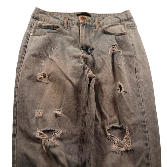 Forever 21 Womens Light Wash Distressed Jeans - Size 28 - Picture 3 of 6